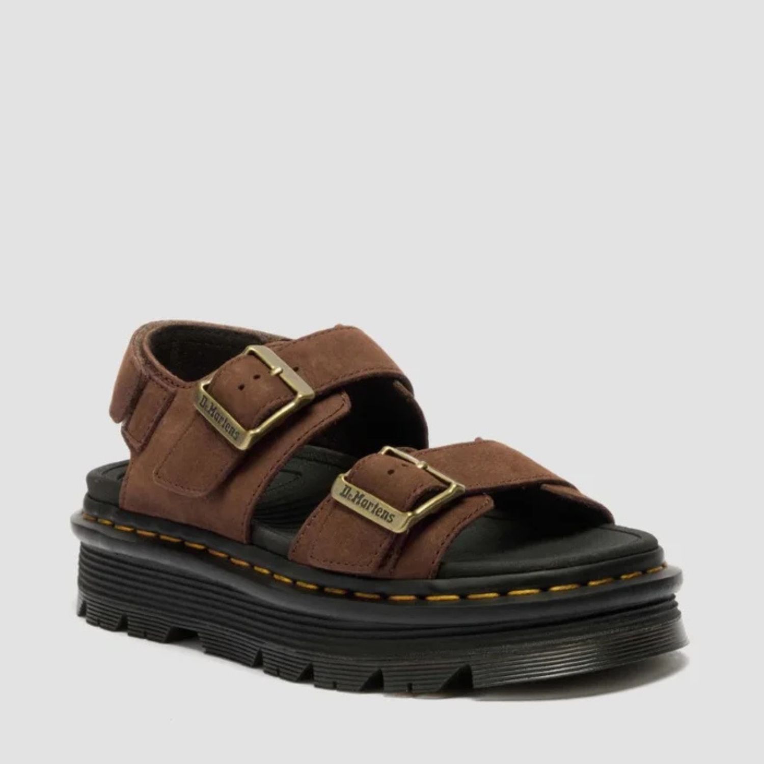 DR MARTENS UNISEX ZEBZAG SANDAL - SEPIA BROWN TUMBLED NUBUCK