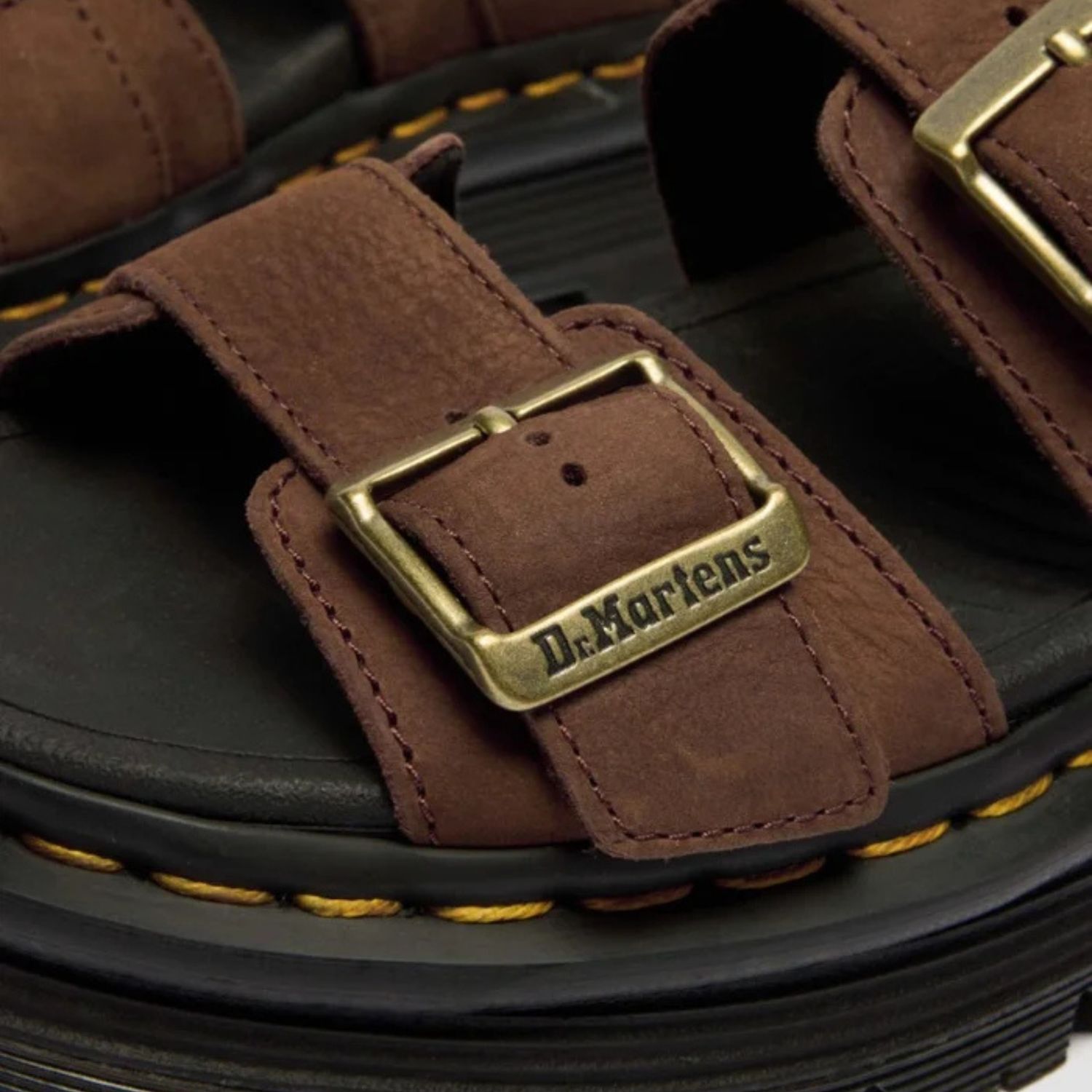 DR MARTENS UNISEX ZEBZAG SANDAL - SEPIA BROWN TUMBLED NUBUCK