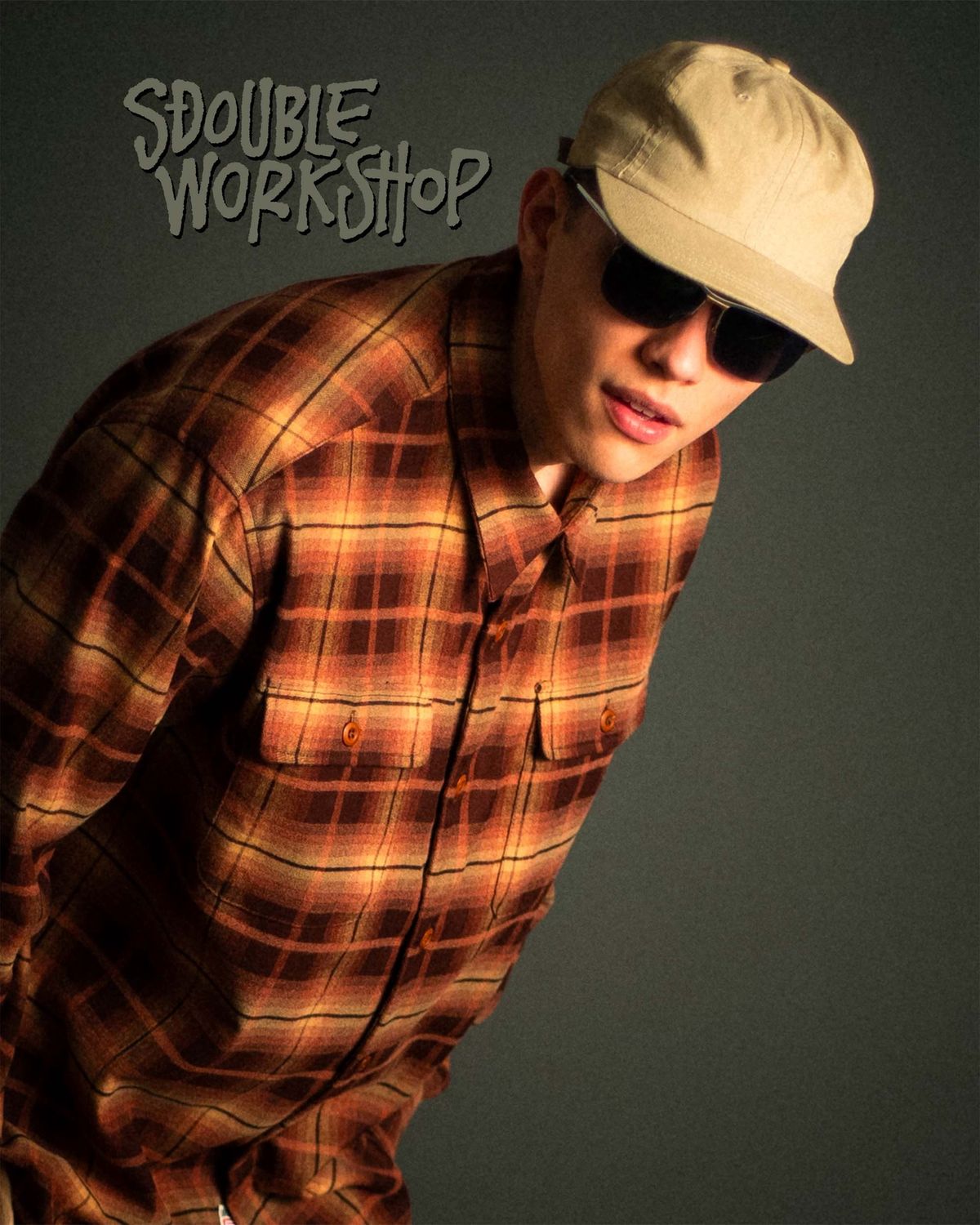 SDOUBLE MENS PASS FLANNEL OVERSHIRT - RUST