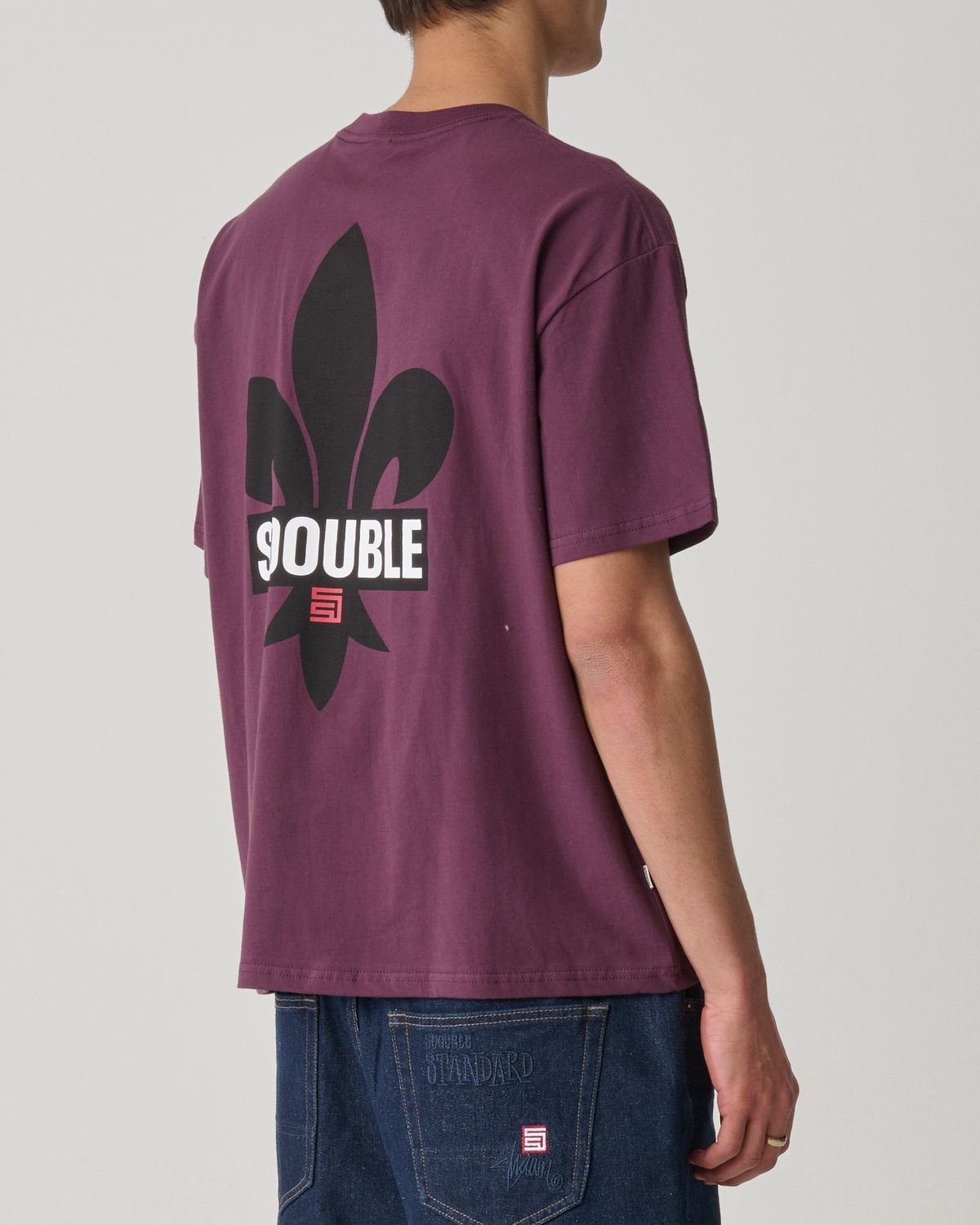 SDOUBLE MENS FLEUR SS TEE - BORDEAUX