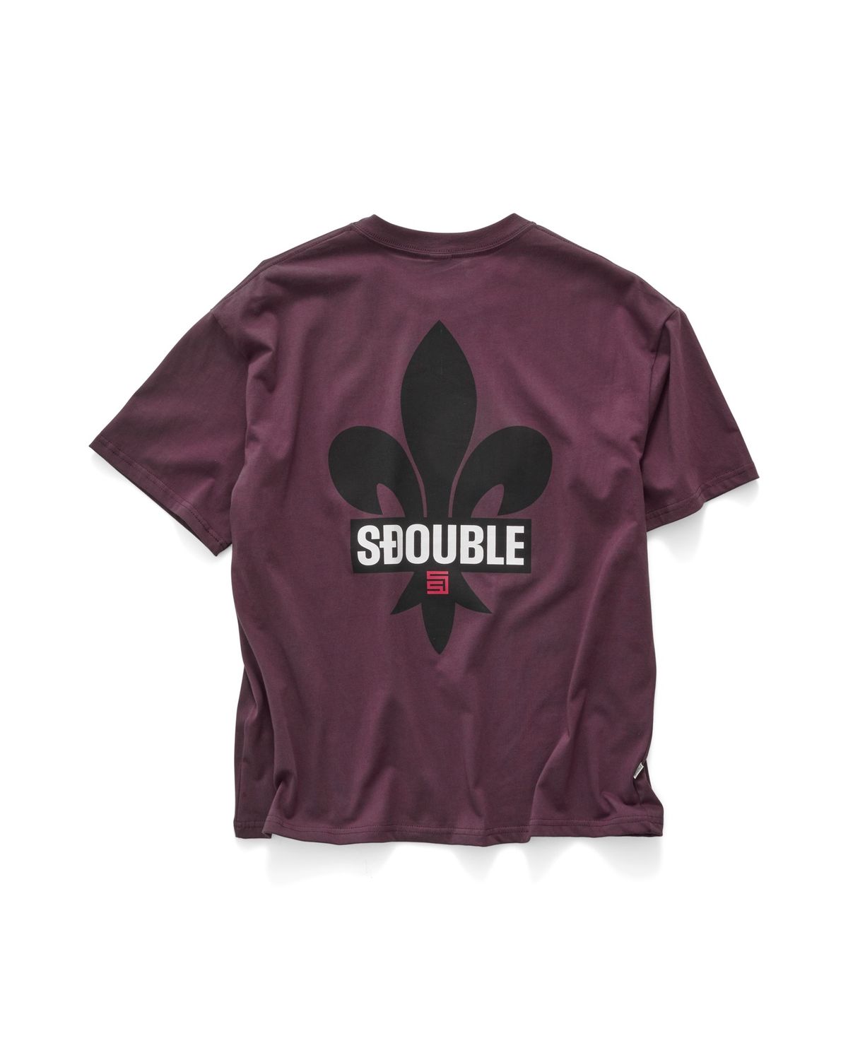 SDOUBLE MENS FLEUR SS TEE - BORDEAUX
