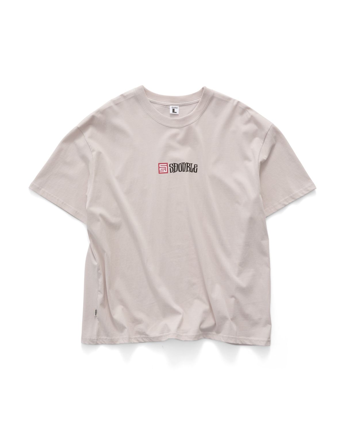 SDOUBLE MENS S CUBE MID BLOCK SS TEE - ICE GREY
