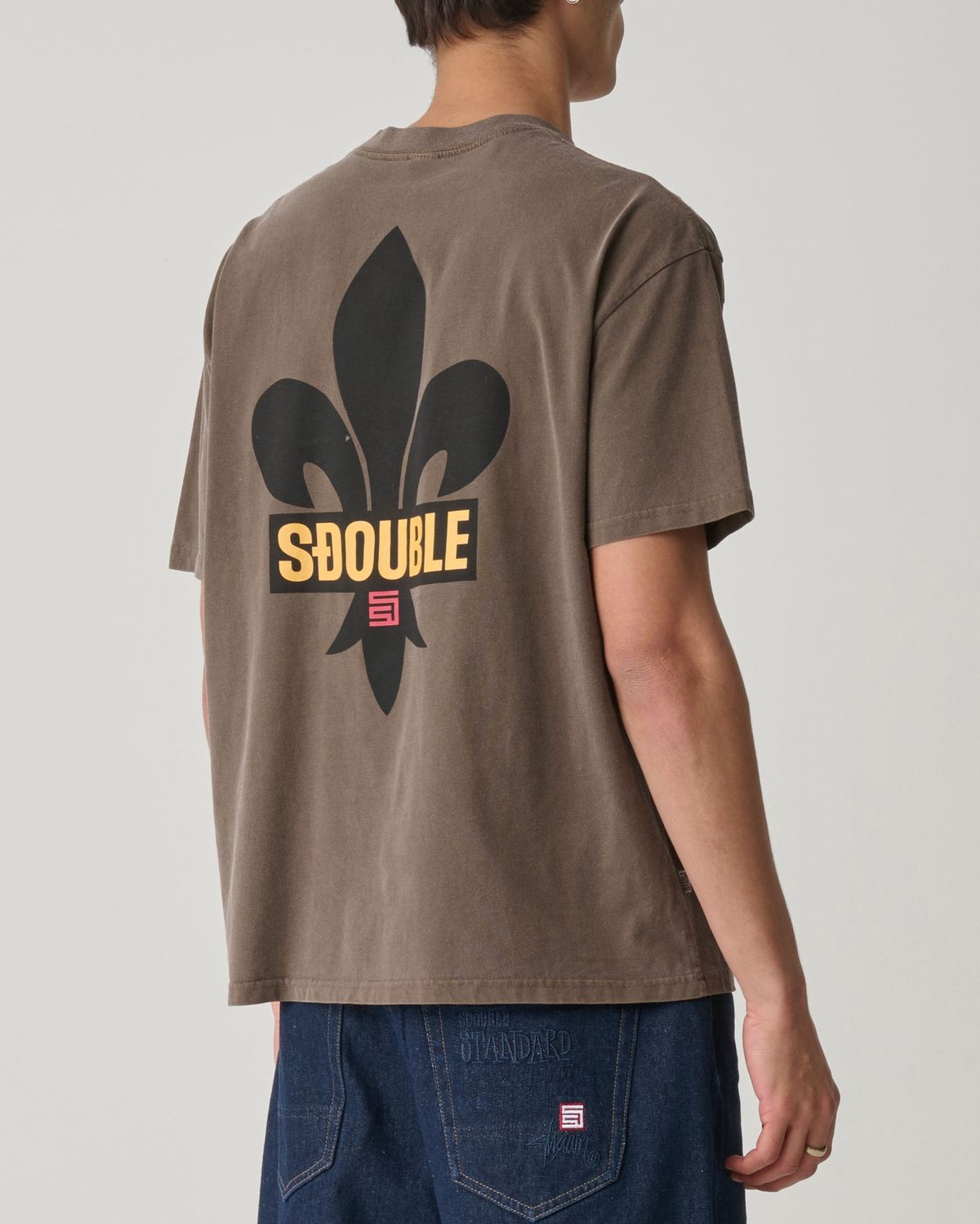 SDOUBLE MENS FLEUR SS TEE - PIGMENT ASH