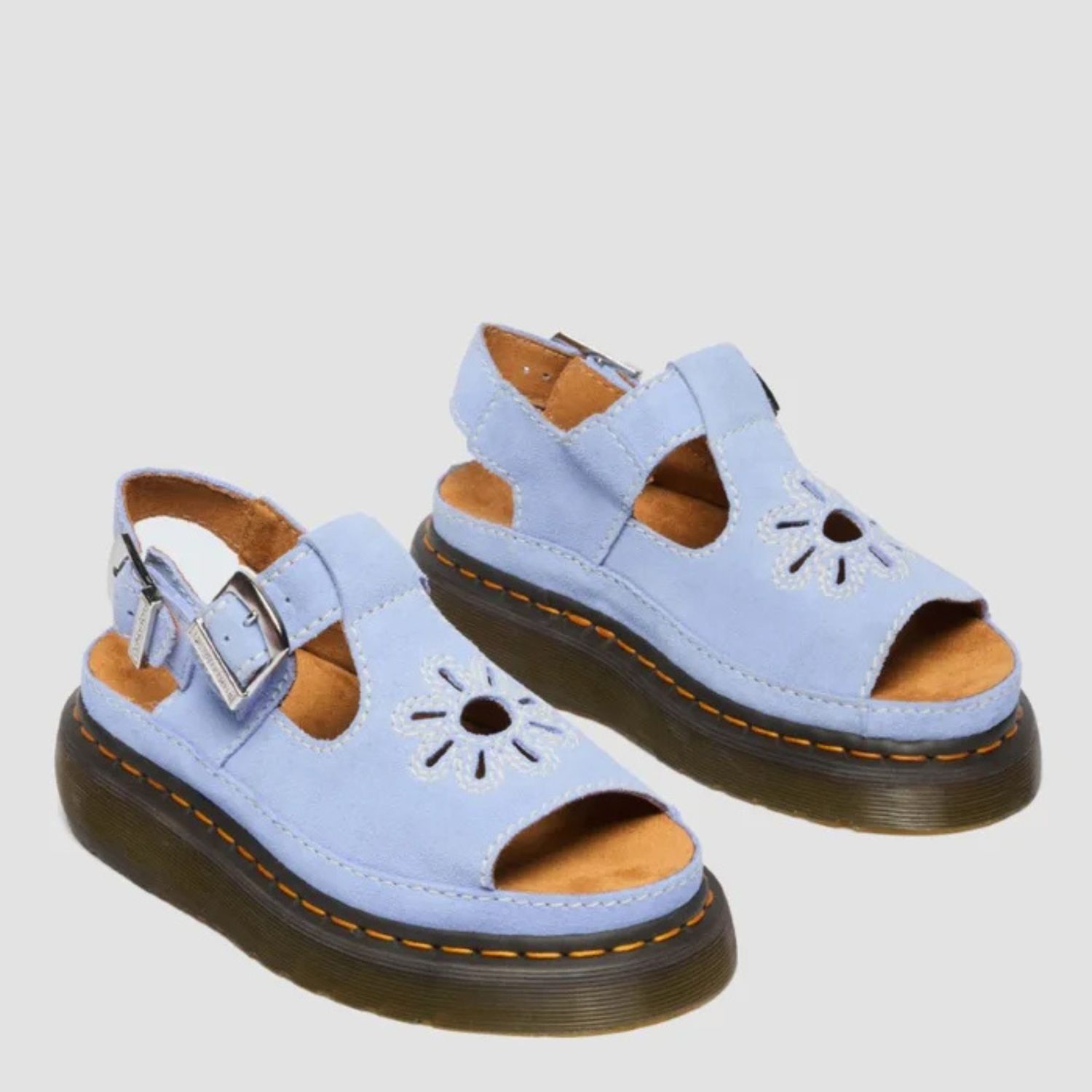 DR MARTENS DUNNET FLOWER SANDAL - CORNFLOWER BLUE EH SUEDE