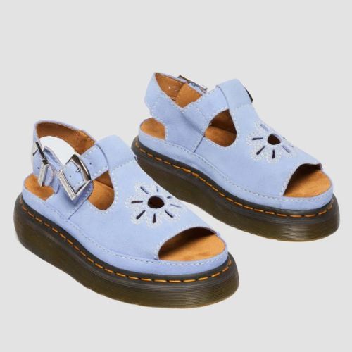 DR MARTENS DUNNET FLOWER SANDAL - CORNFLOWER BLUE EH SUEDE