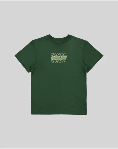 SANTA CRUZ BOYS MULTI CRUZ STACK CENTRE SS TEE - DARK GREEN