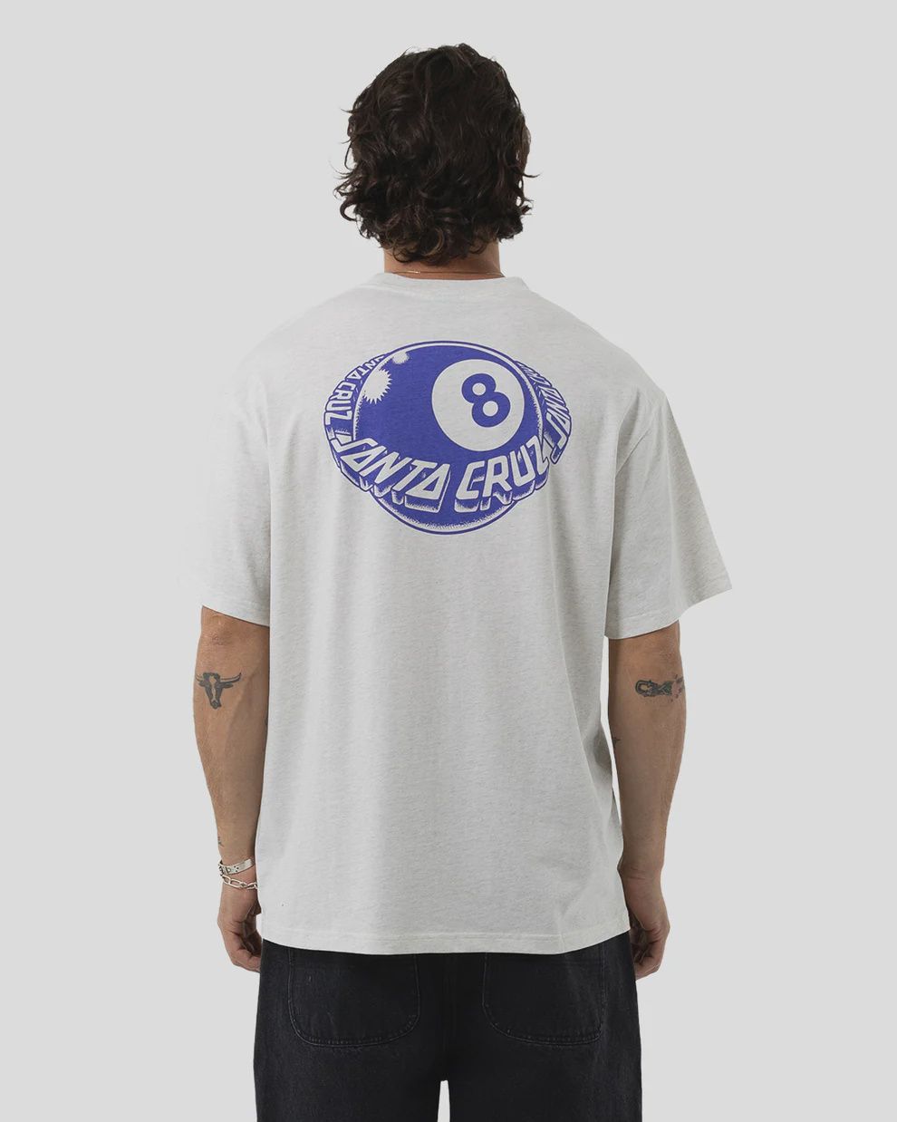 SANTA CRUZ MENS WINKOWSKI EIGHTH PLANET SS TEE - WHITE MARLE