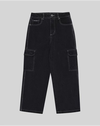 SANTA CRUZ BOYS REVERSE DOT PATCH JEAN - WASHED BLACK