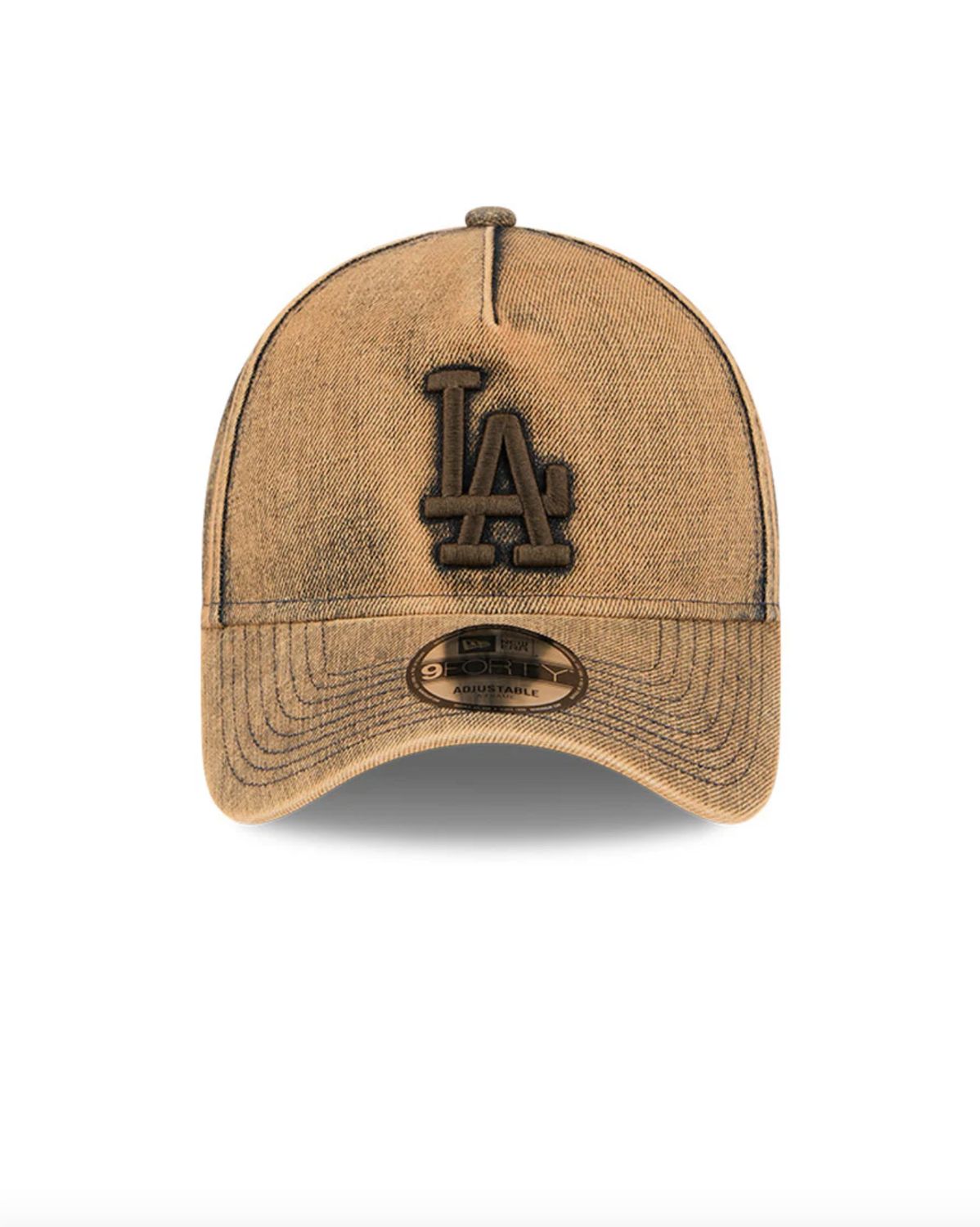 NEW ERA 9FORTY A FRAME LA DODGER MLB OVERWASH DENIM - MUD