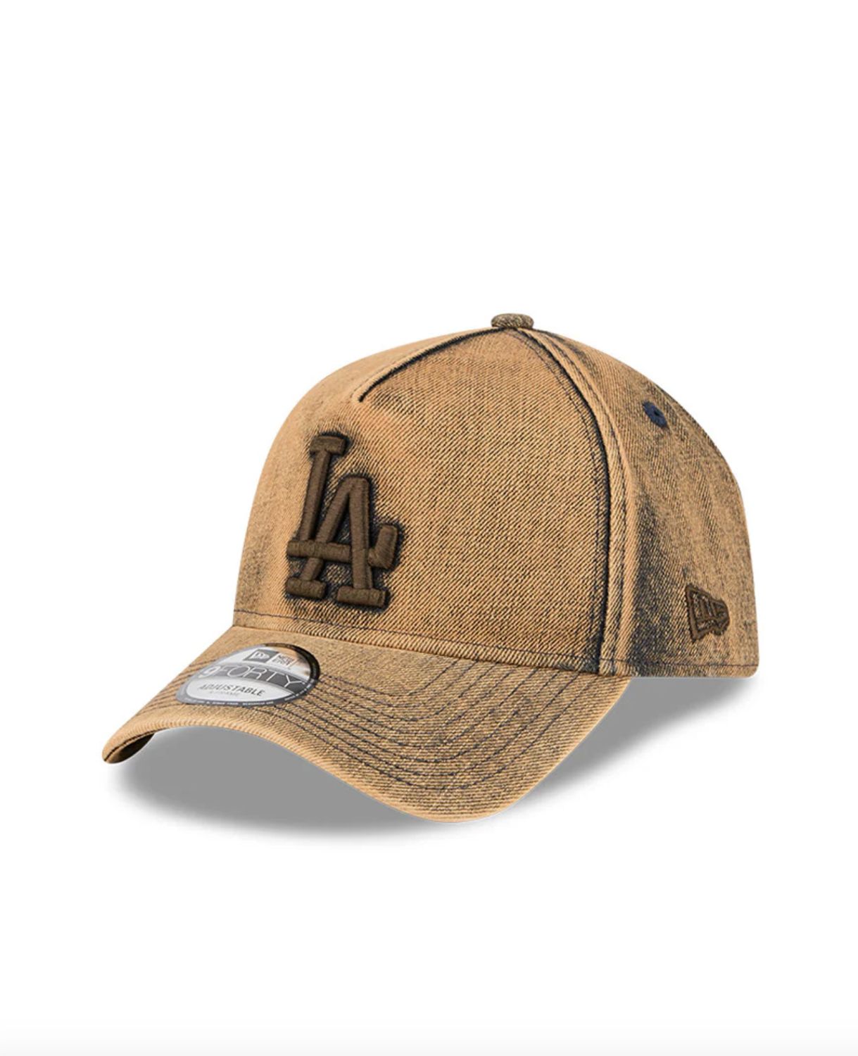 NEW ERA 9FORTY A FRAME LA DODGER MLB OVERWASH DENIM - MUD