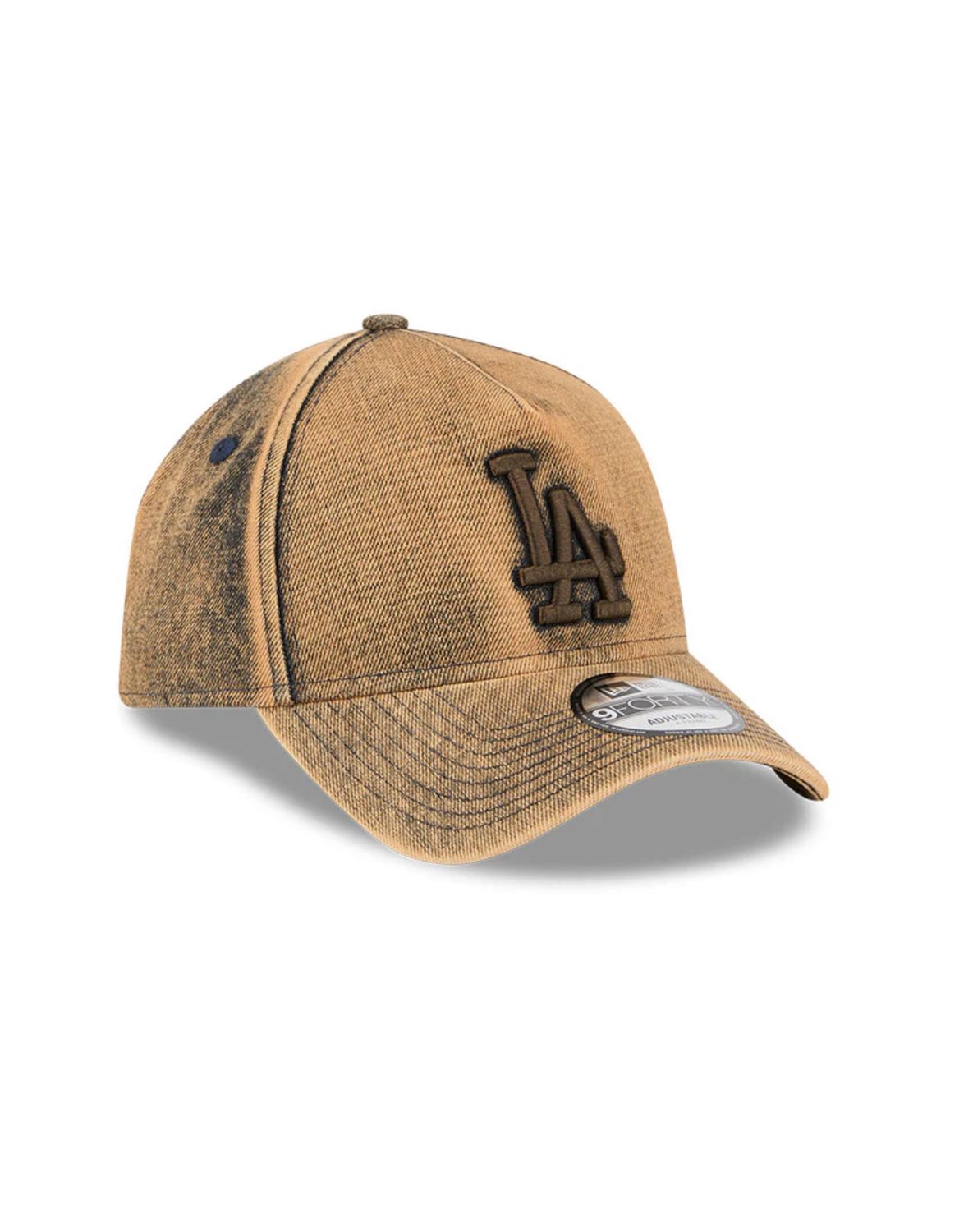 NEW ERA 9FORTY A FRAME LA DODGER MLB OVERWASH DENIM - MUD