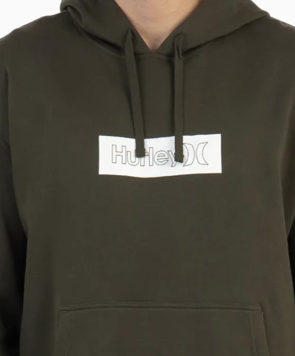 HURLEY MENS O&amp;O OUTLINE BOX HOOD - COLLEGIATE GREEN