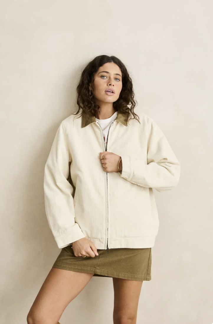 RHYTHM WOMENS JAMIE JACKET- VINTAGE WHITE