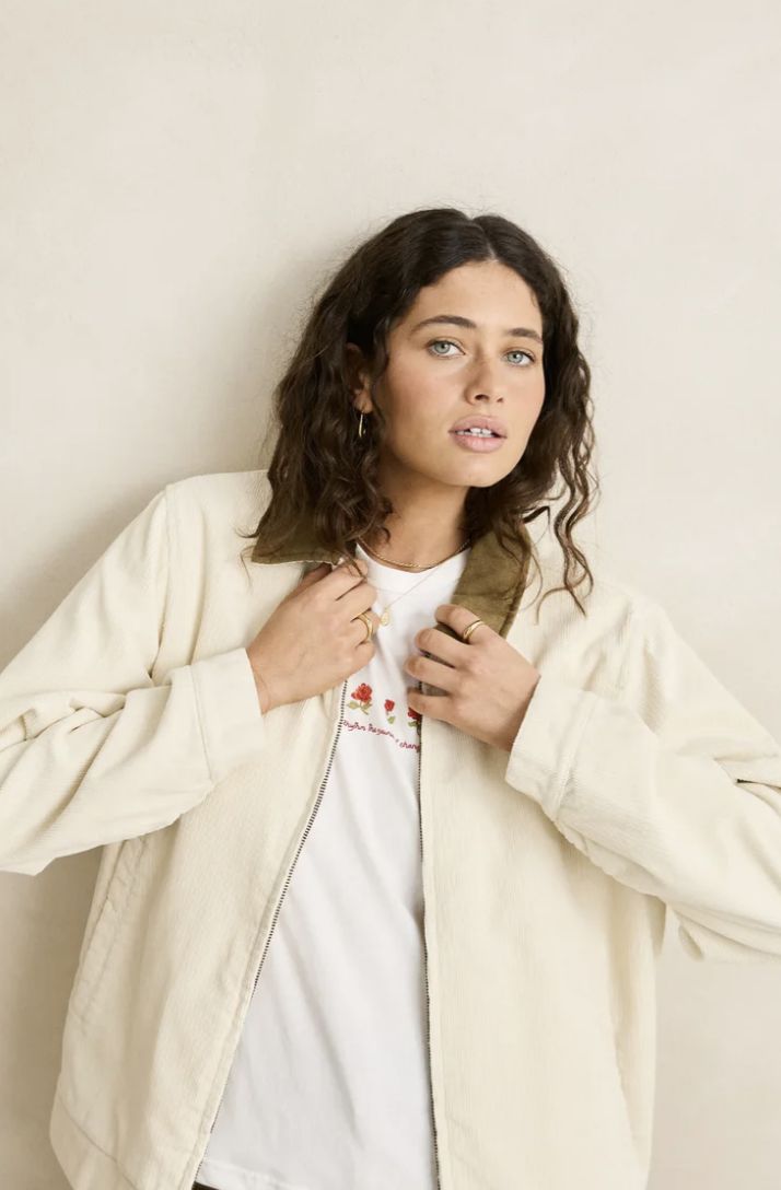 RHYTHM WOMENS JAMIE JACKET- VINTAGE WHITE