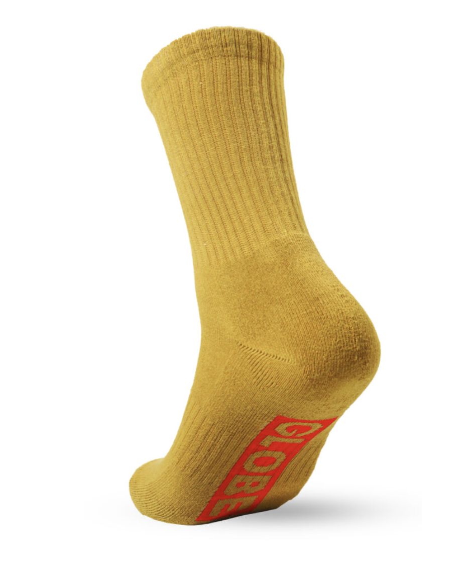 GLOBE MENS SINGLES CREW SOCK 7-11 - MUSTARD