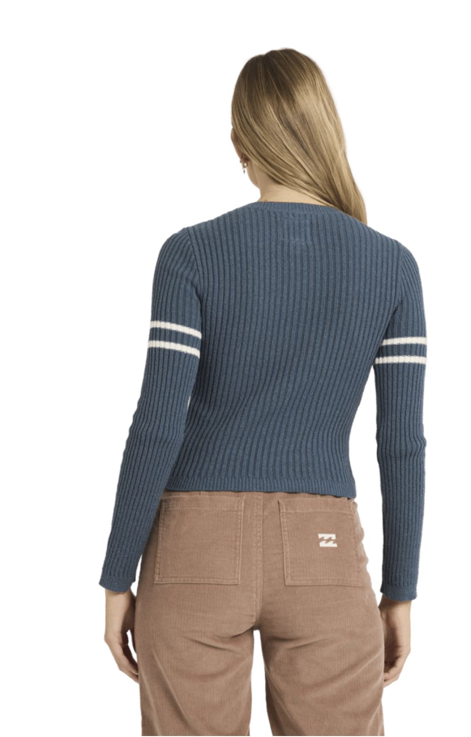 BILLABONG WOMENS REAL SINCE 73 KNIT SWEATER - STORMY