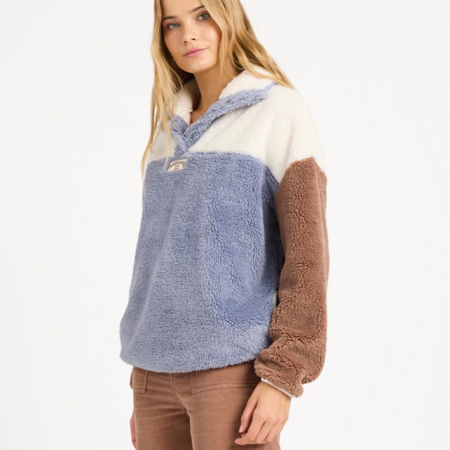 BILLABONG WOMENS VIBES BACK POLARFLEECE PULLOVER - LOW TIDE