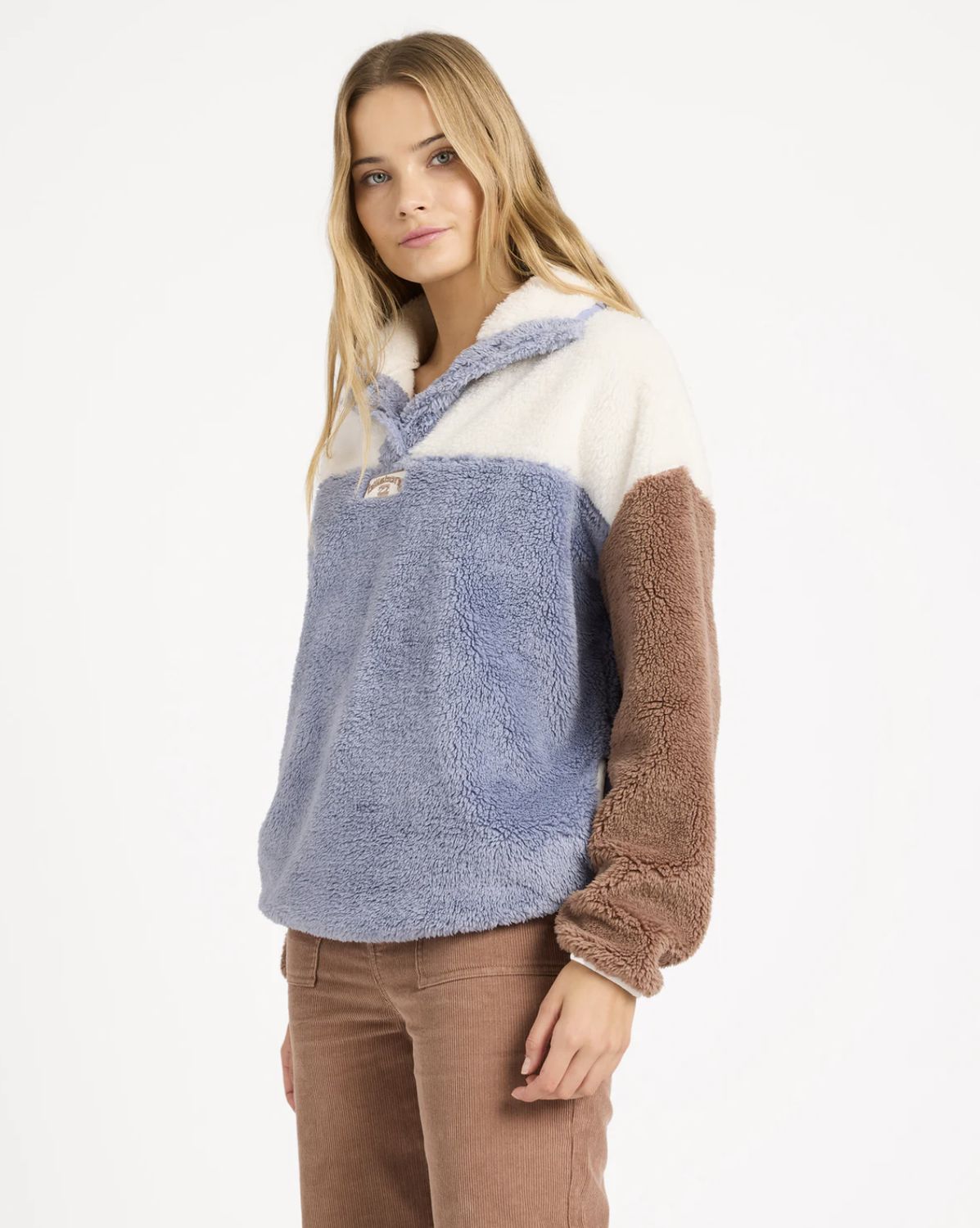 BILLABONG WOMENS VIBES BACK POLARFLEECE PULLOVER - LOW TIDE