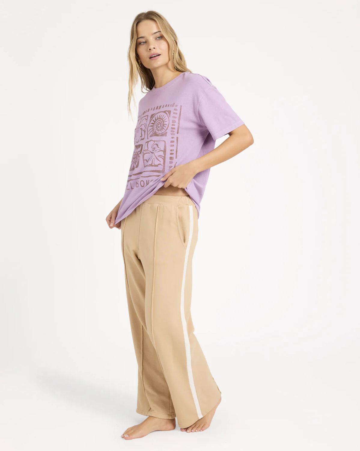 BILLABONG WOMENS OFF WE GO TRACKPANT -  STONE