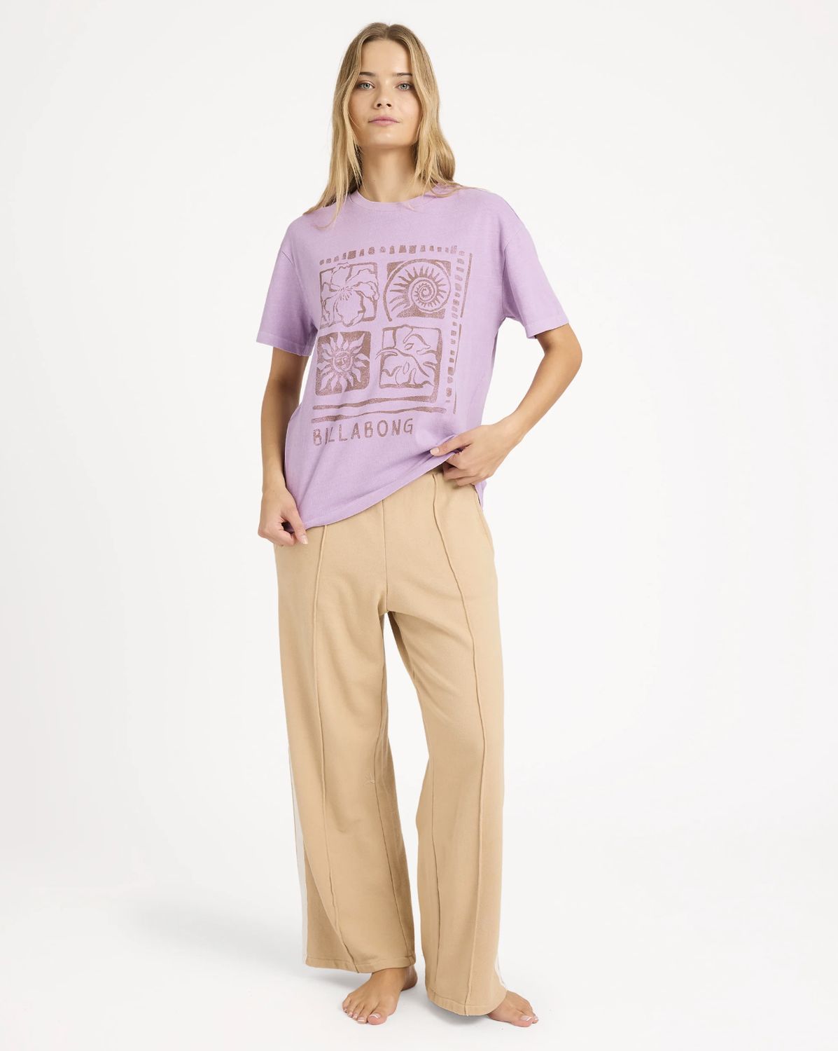 BILLABONG WOMENS OFF WE GO TRACKPANT -  STONE