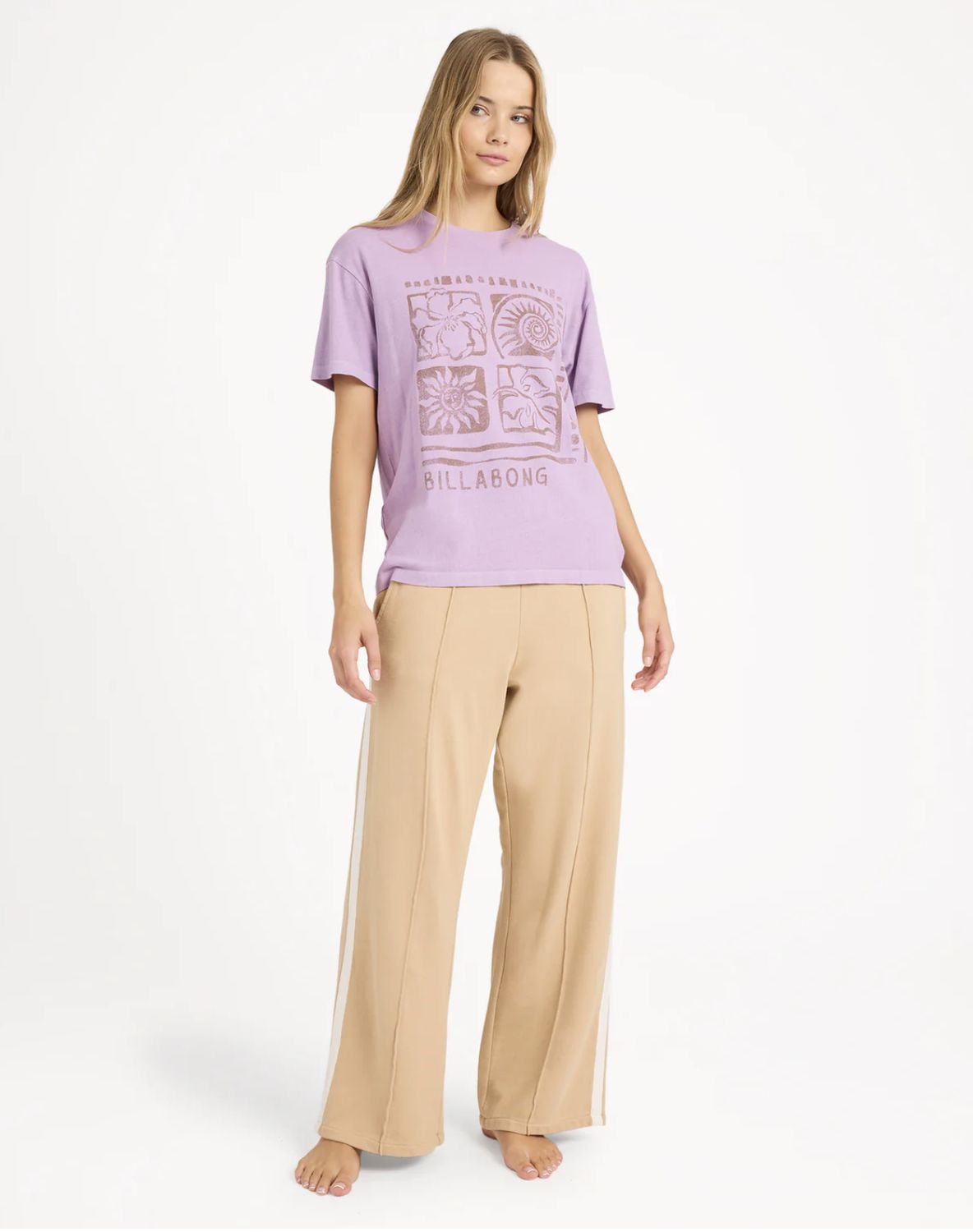 BILLABONG WOMENS OFF WE GO TRACKPANT -  STONE
