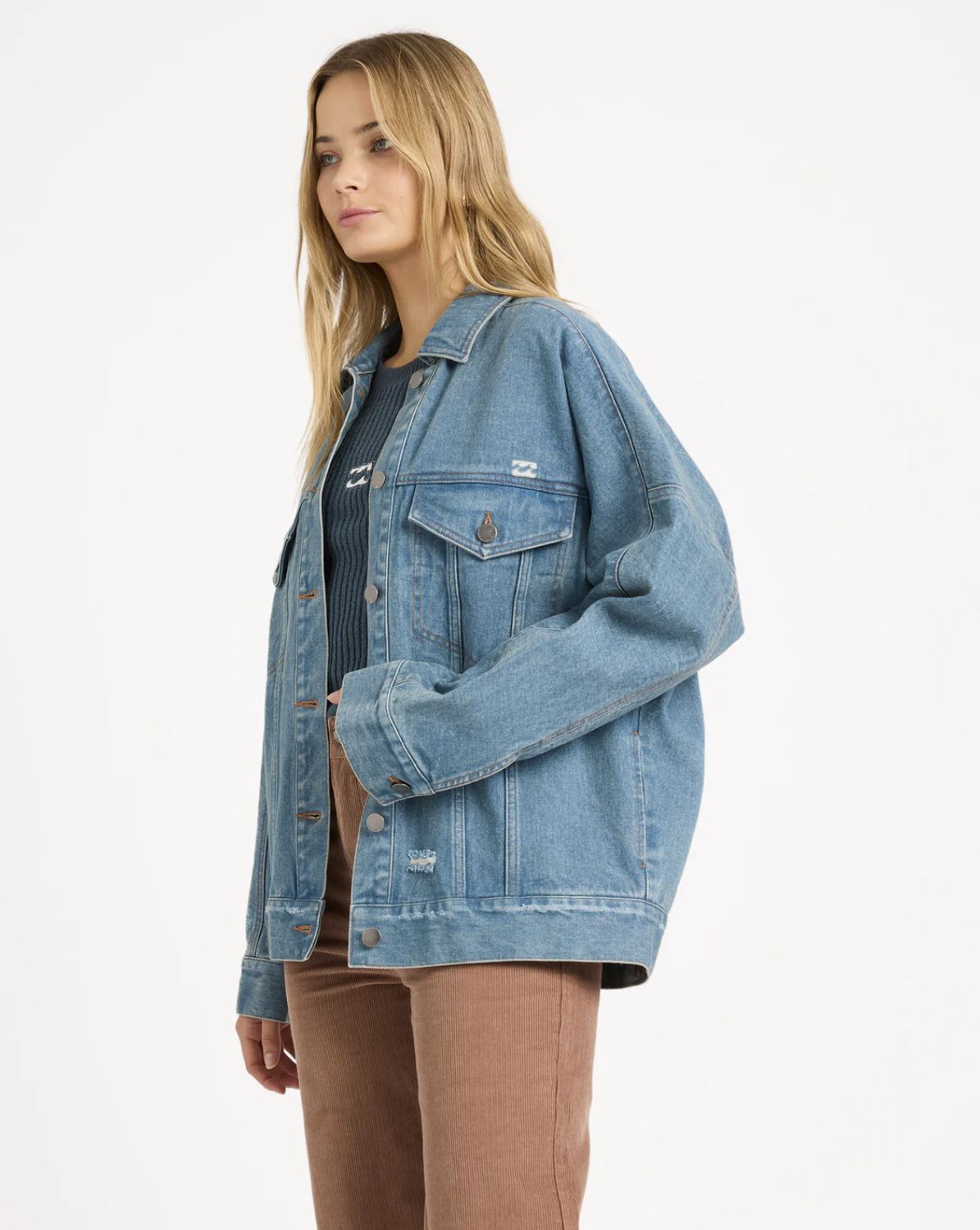 BILLABONG WOMENS COOL TIMES DENIM JACKET - SUN FADED INDIGO