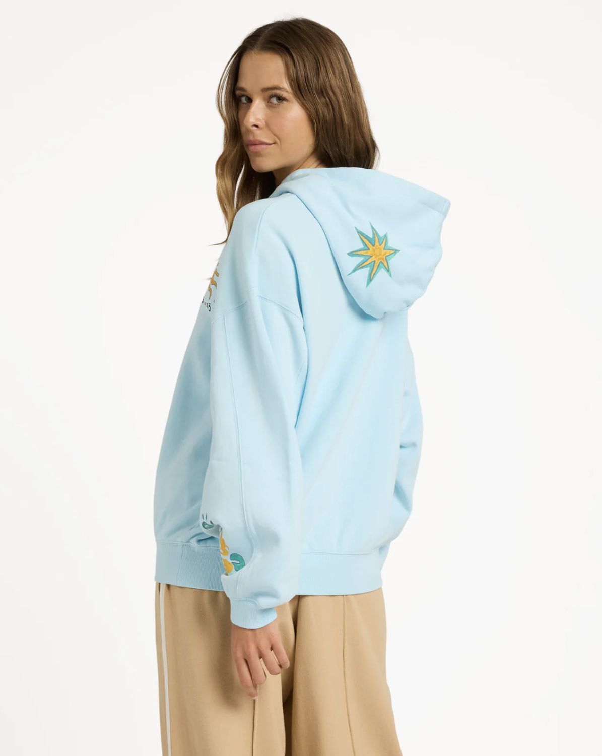 BILLABONG WOMENS SUNSET RIDER KENDAL HOODIE - CLEARWATER
