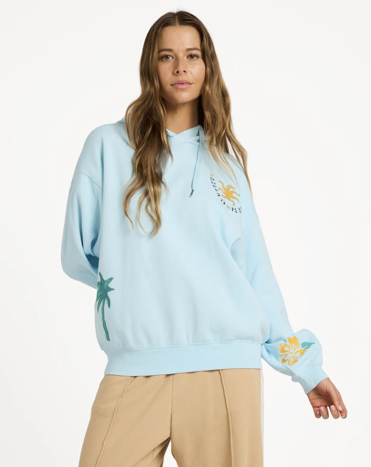 BILLABONG WOMENS SUNSET RIDER KENDAL HOODIE - CLEARWATER