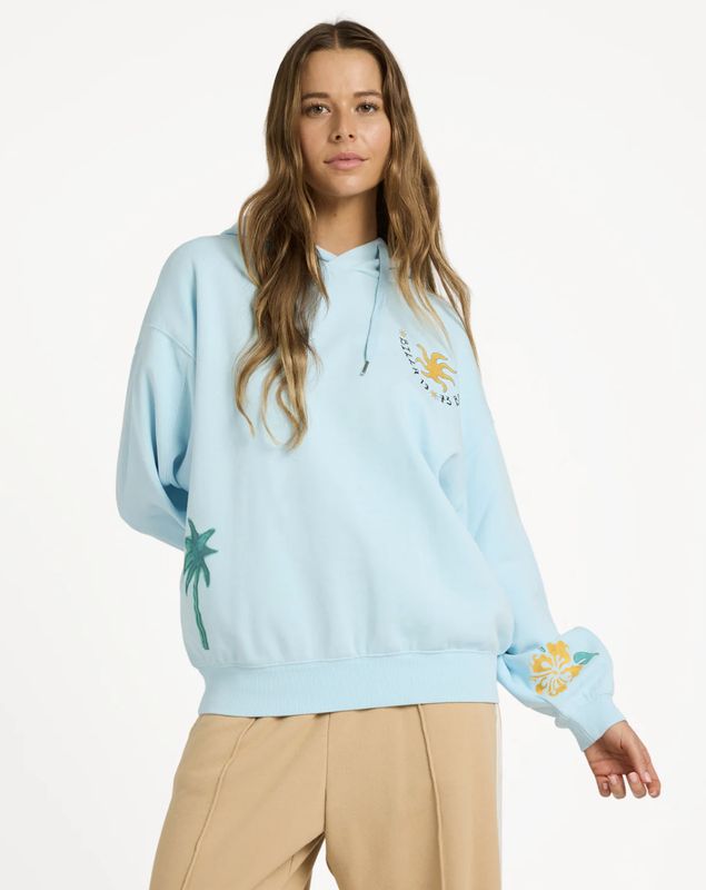 BILLABONG WOMENS SUNSET RIDER KENDAL HOODIE - CLEARWATER