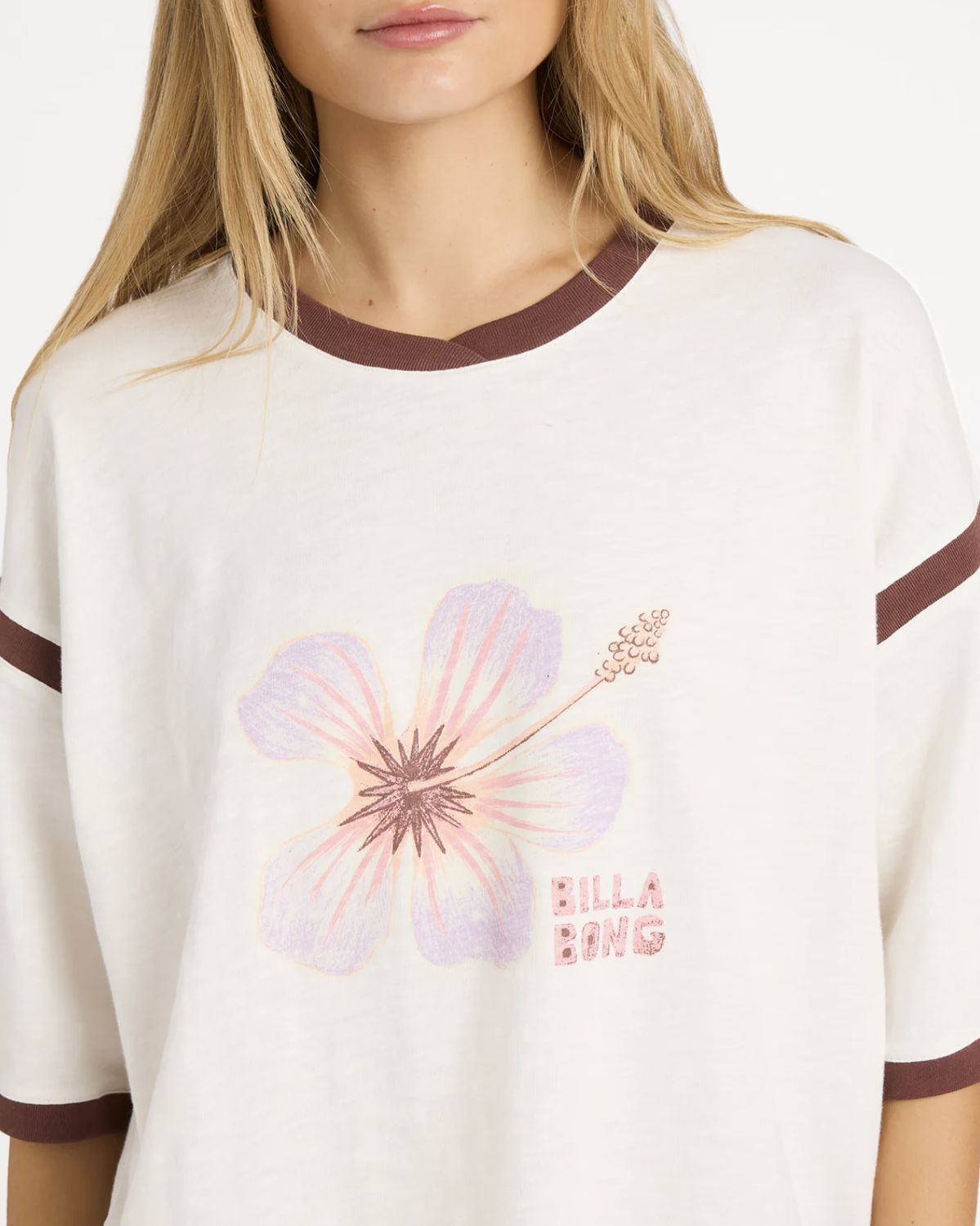 BILLABONG WOMENS ALL DAY PARADISE TEE - SALT CRYSTAL