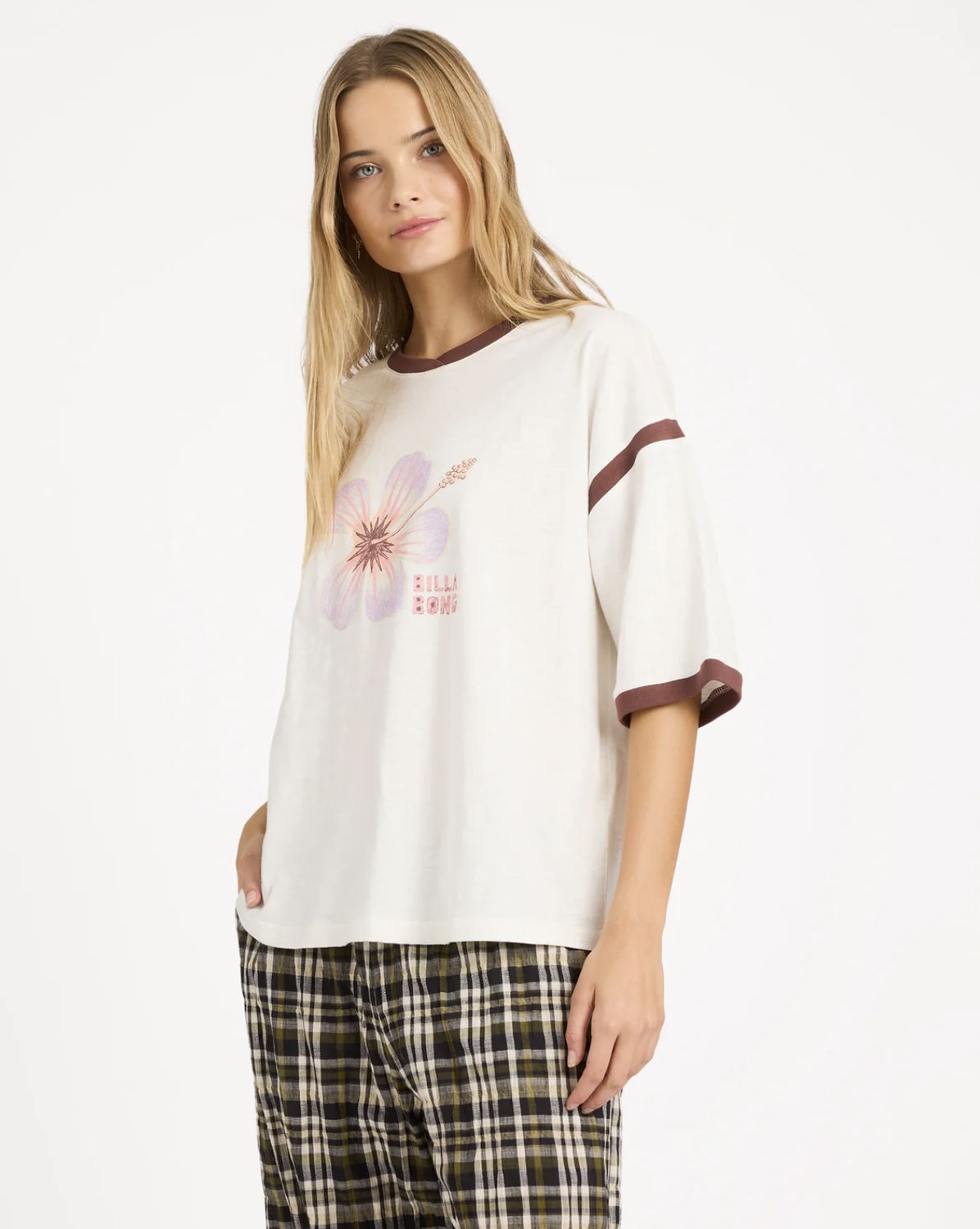 BILLABONG WOMENS ALL DAY PARADISE TEE - SALT CRYSTAL