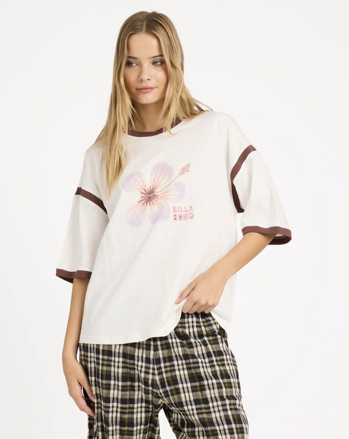 BILLABONG WOMENS ALL DAY PARADISE TEE - SALT CRYSTAL