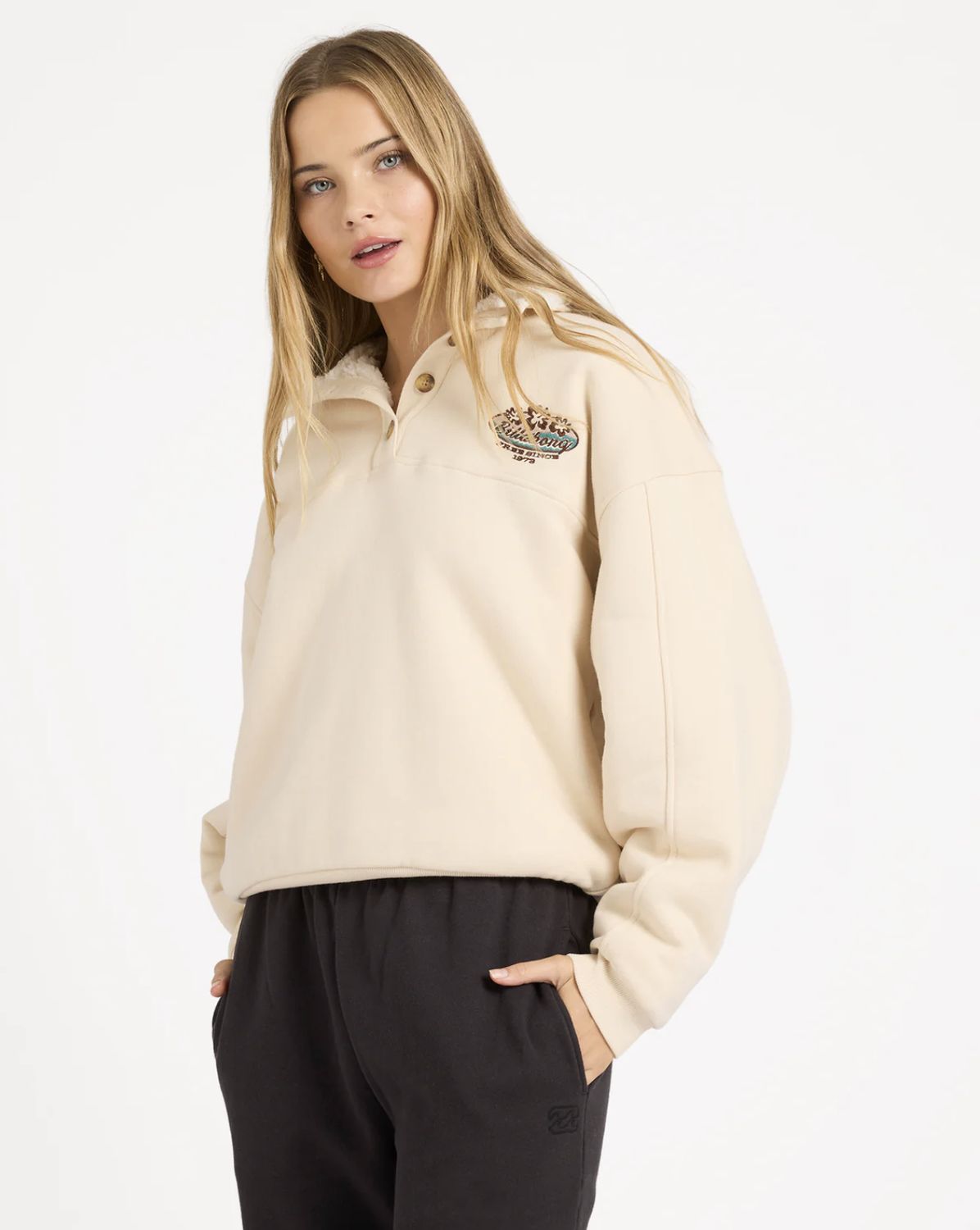 BILLABONG WOMENS CLASSIC VIBES BUTTON DOWN - DOVE