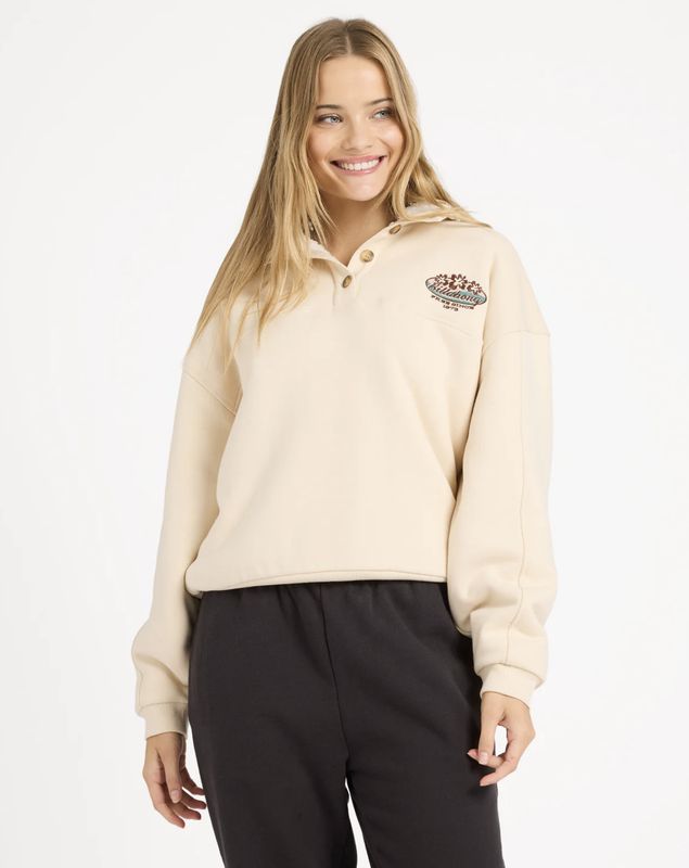 BILLABONG WOMENS CLASSIC VIBES BUTTON DOWN - DOVE
