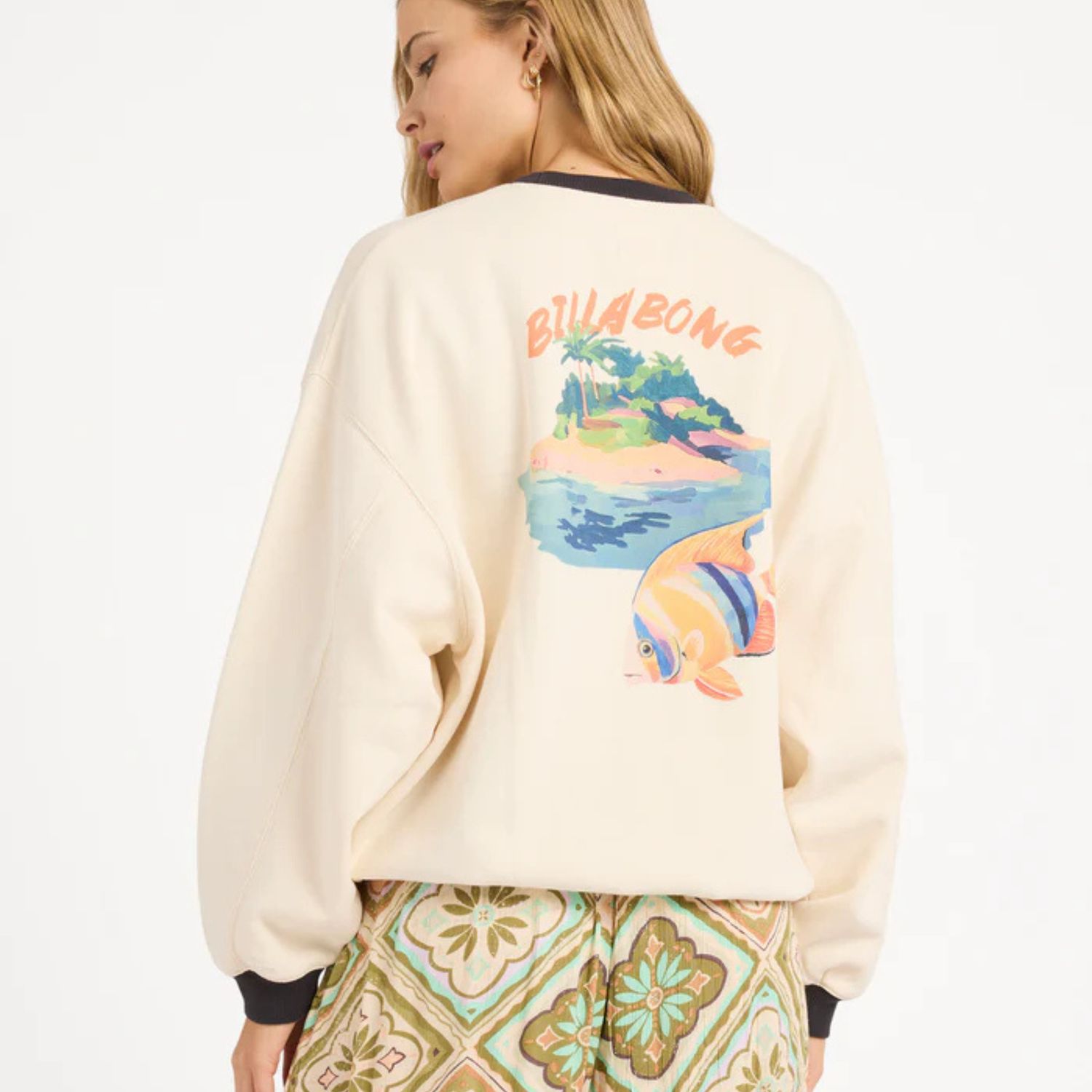 BILLABONG WOMENS FUN PARADISE KENDAL CREW - WHITECAP