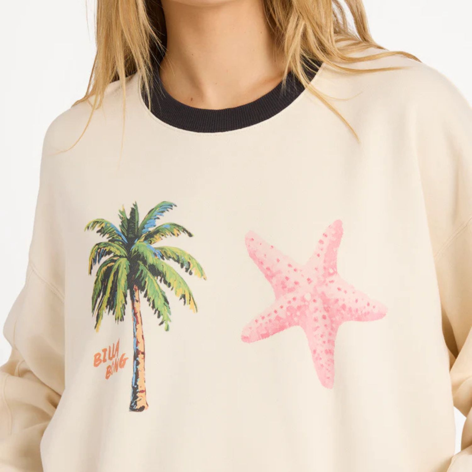 BILLABONG WOMENS FUN PARADISE KENDAL CREW - WHITECAP