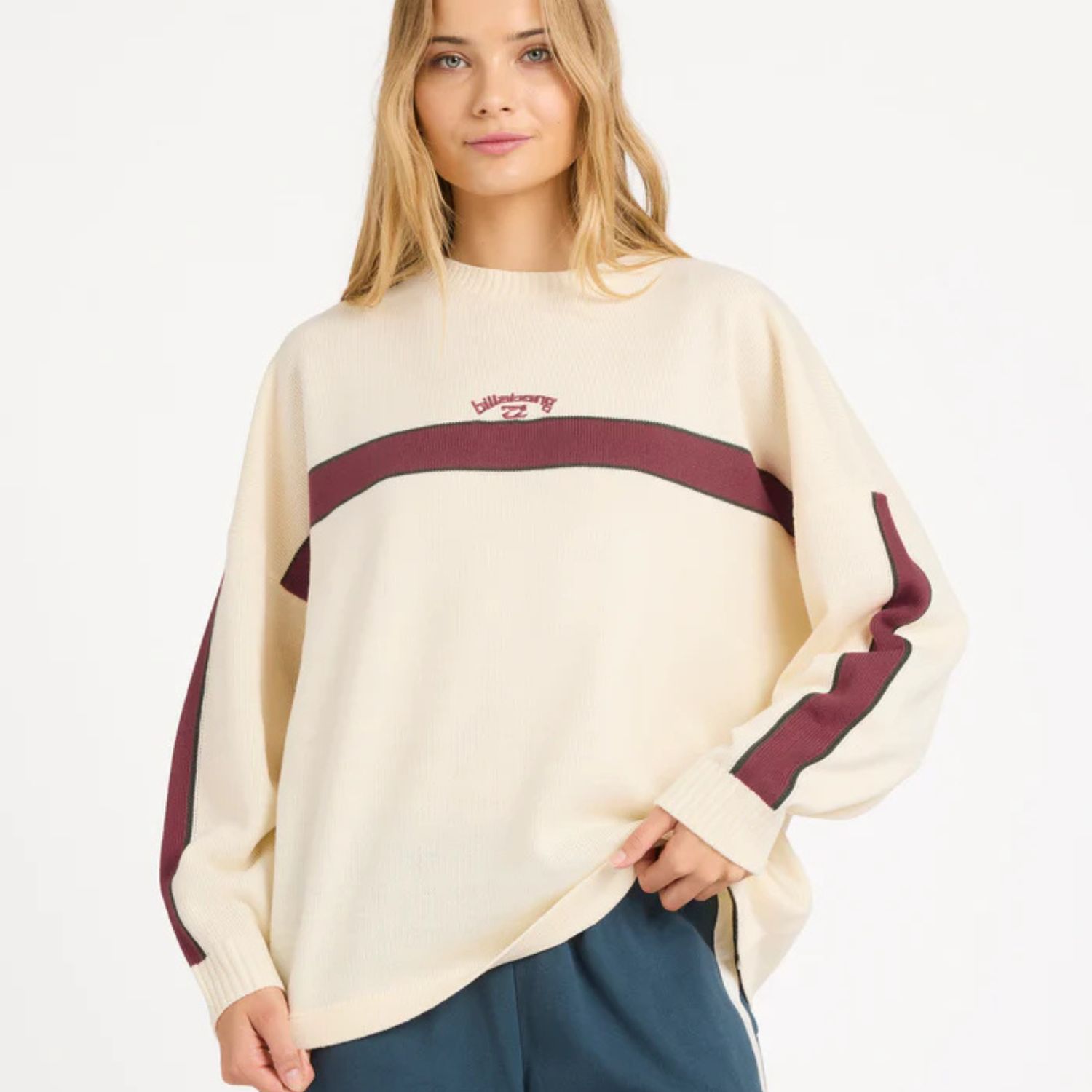 BILLABONG WOMENS ENDLESS EASE KNIT SWEATER - SALT CRYSTAL