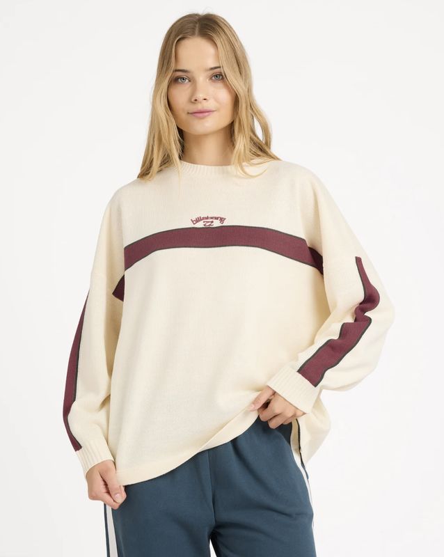 BILLABONG WOMENS ENDLESS EASE KNIT SWEATER - SALT CRYSTAL