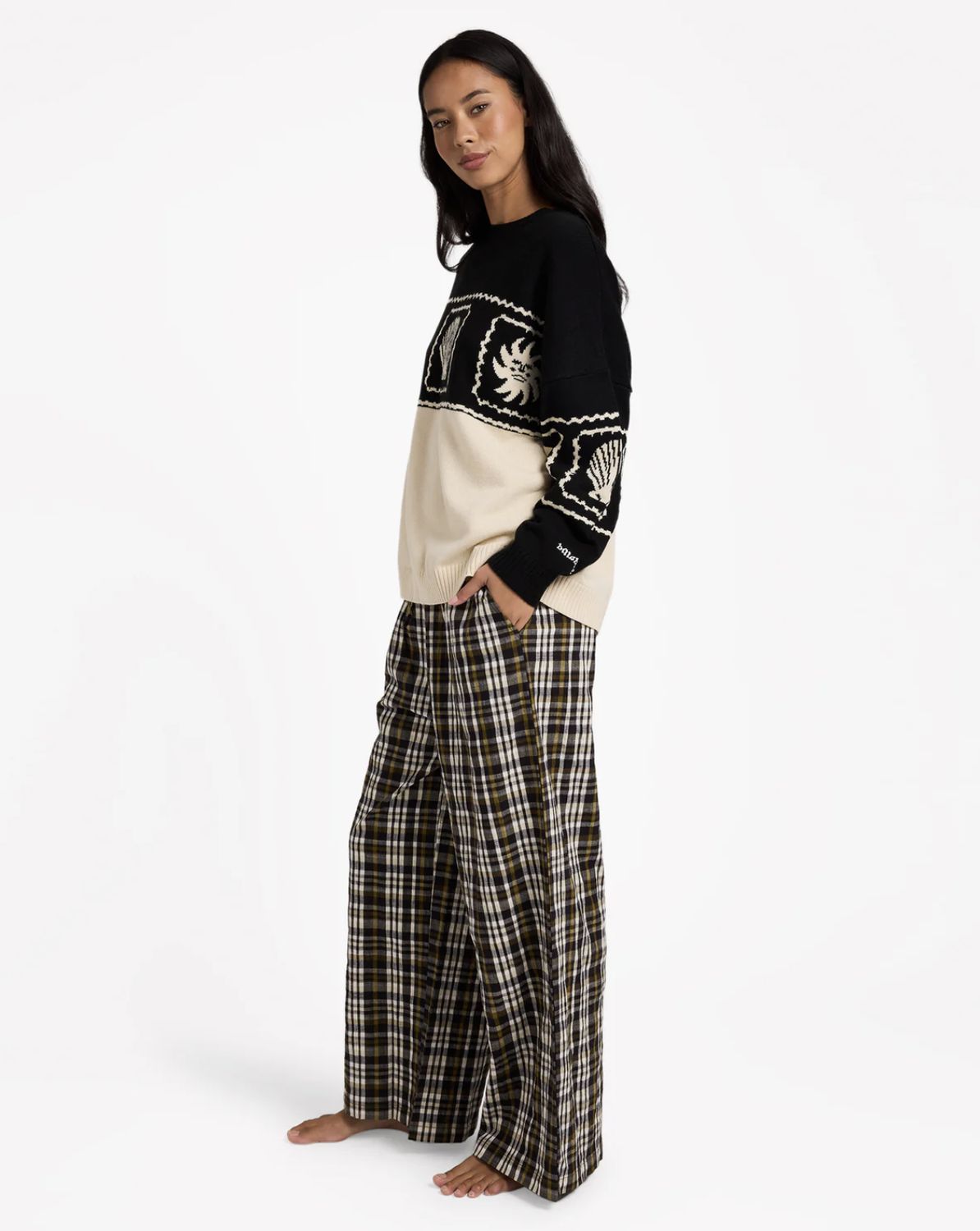 BILLABONG WOMENS WONDERS PANT - BLACK SANDS