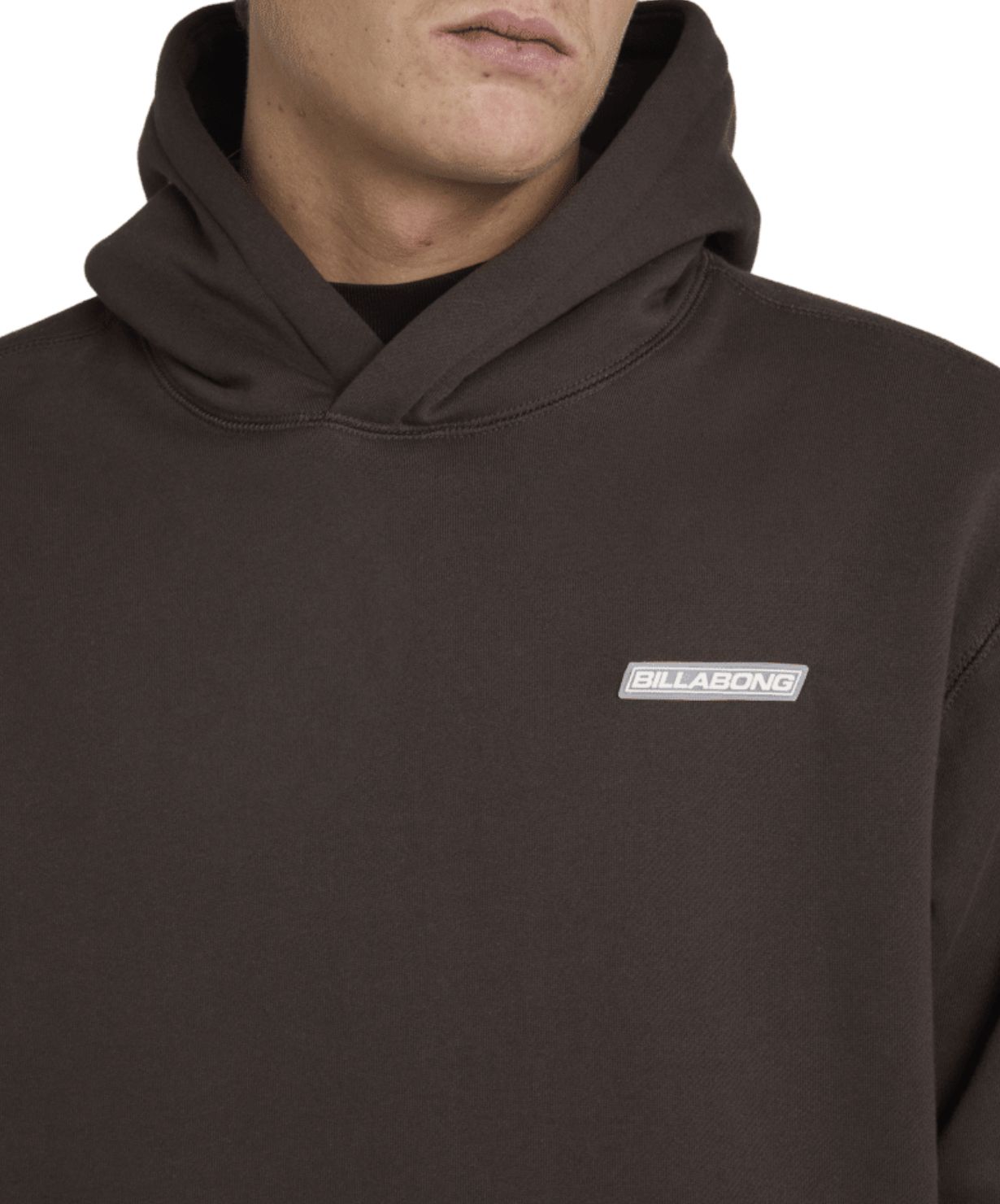 BILLABONG MENS ADIV SLANT POP HOOD- CHOCOLATE