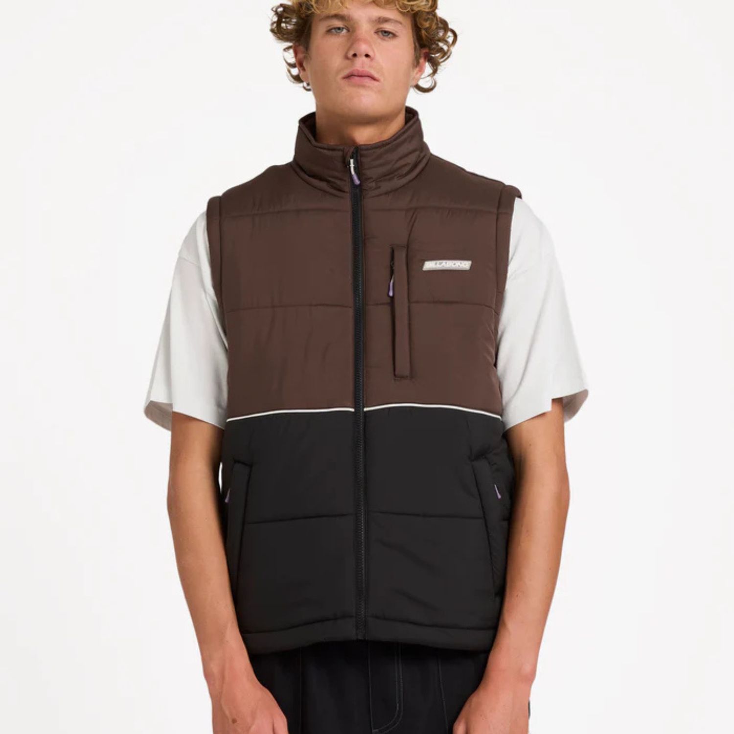 BILLABONG MENS JOURNEY PUFFER VEST - BLACK