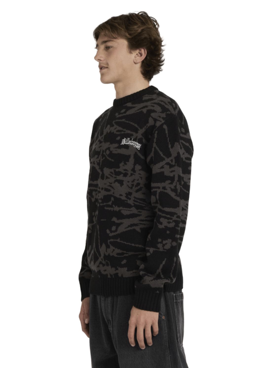 BILLABONG MENS IMMORTAL KNIT SWEATER - BLACK