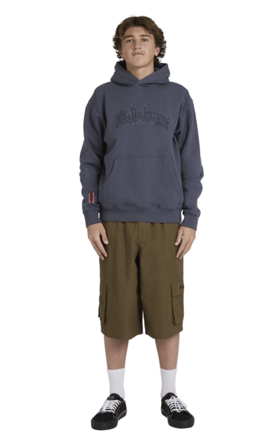 BILLABONG MENS IMMORTAL DISTRESS POP HOOD - DIRTY NAVY