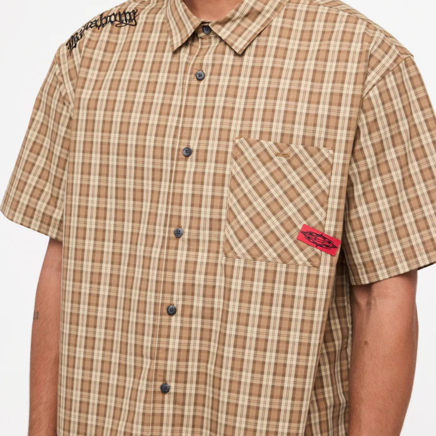 BILLABONG MENS IMMORTAL MOGUL SS TEE - GRAVEL