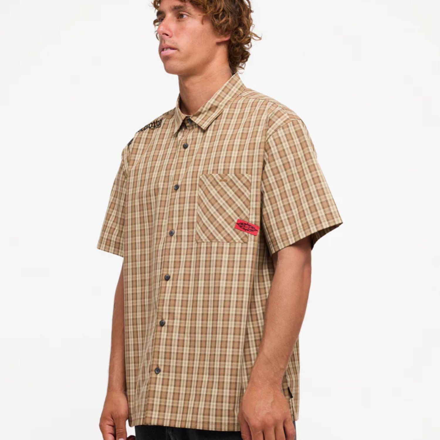 BILLABONG MENS IMMORTAL MOGUL SS TEE - GRAVEL