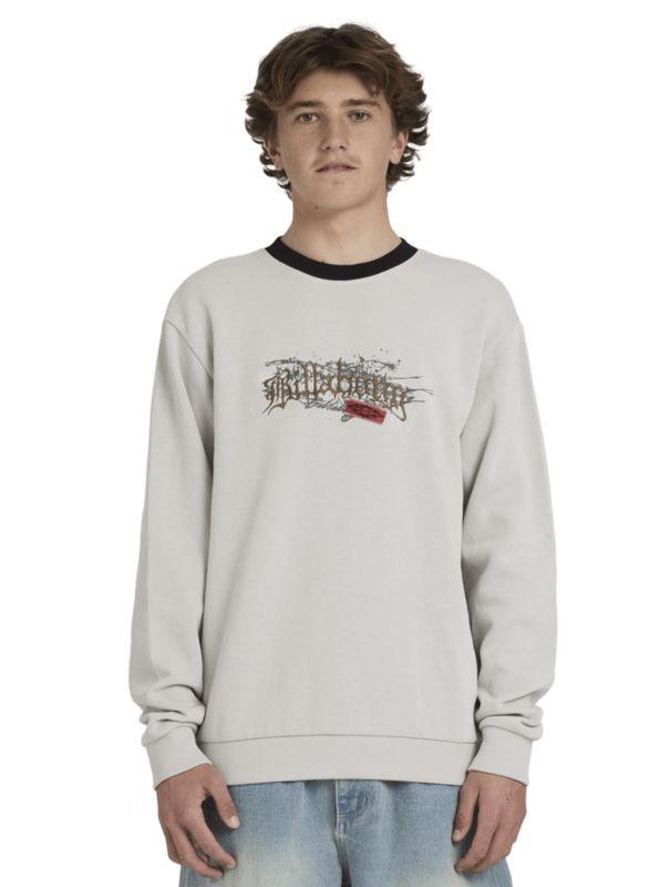 BILLABONG MENS IMMORTAL CORE CREW - FOG