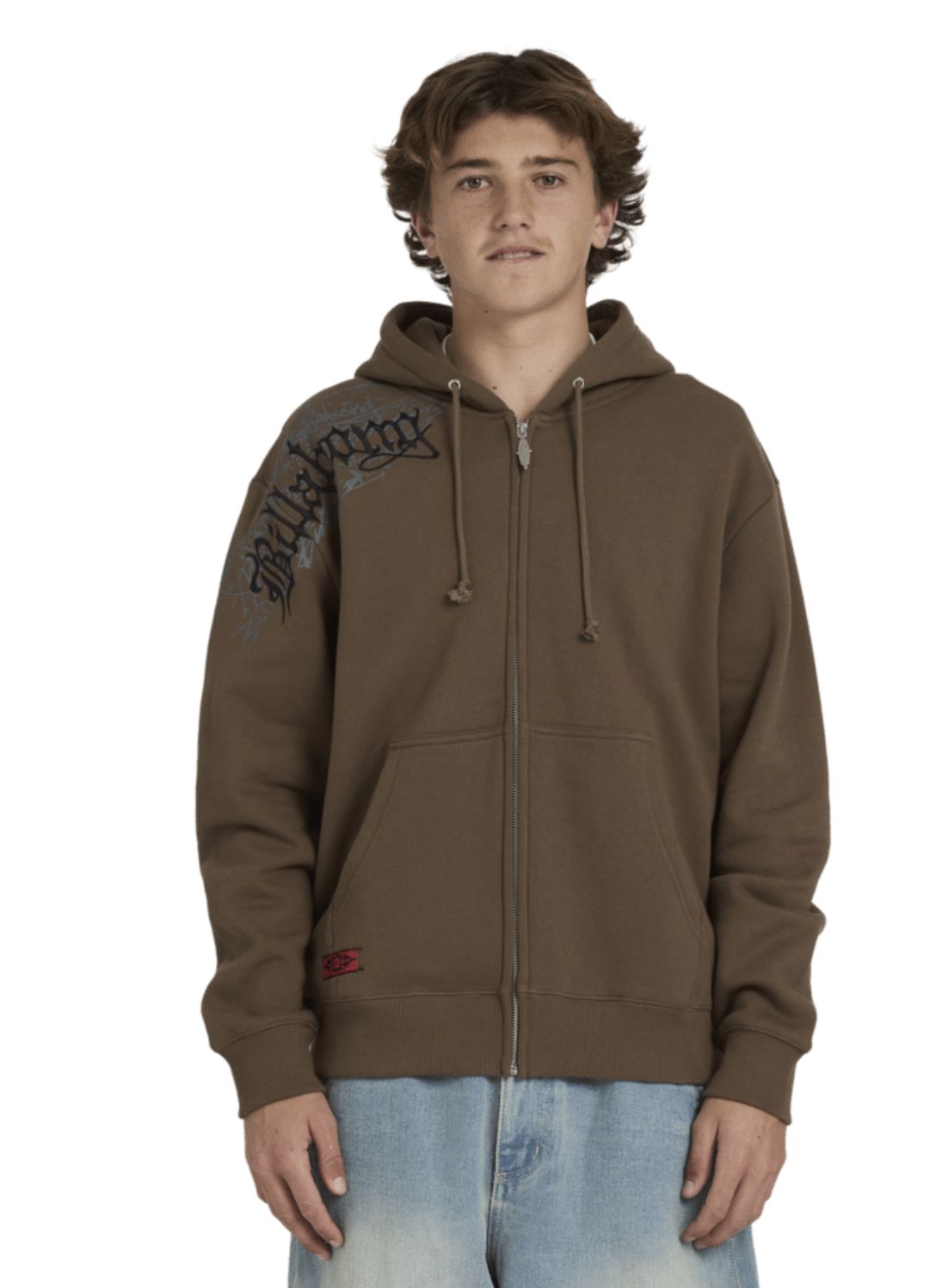BILLABONG MENS IMMORTAL BLAST ZIP THRU HOOD - GRAVEL