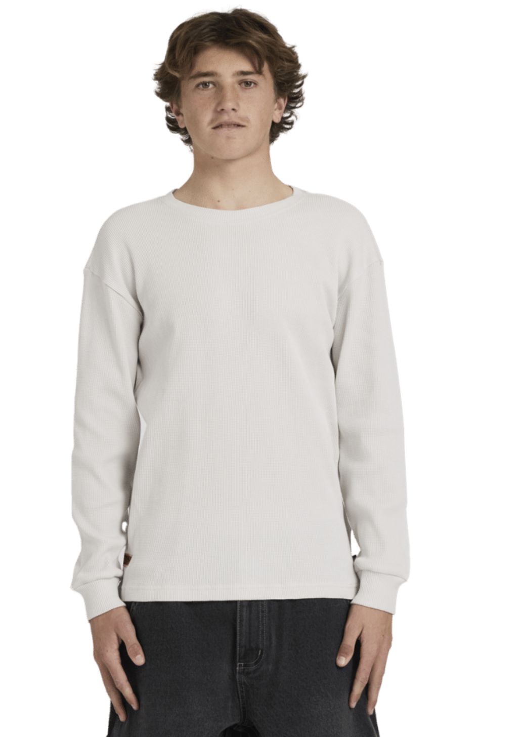 BILLABONG MENS IMMORTAL WAFFLE LS TEE - FOG