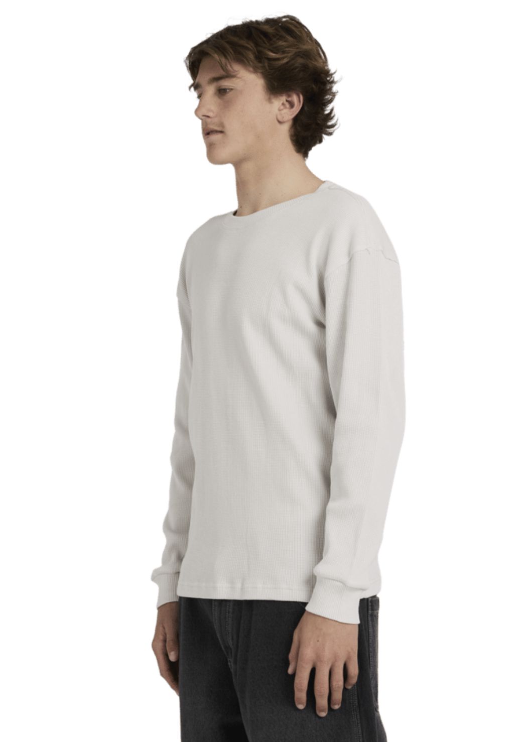 BILLABONG MENS IMMORTAL WAFFLE LS TEE - FOG