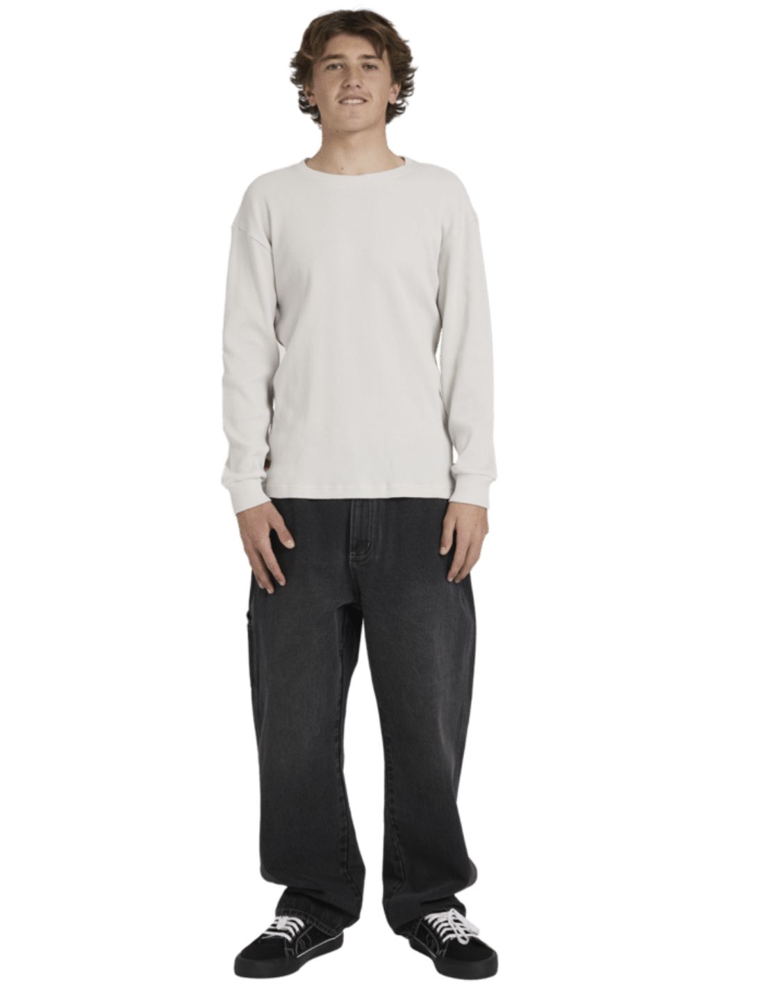 BILLABONG MENS IMMORTAL WAFFLE LS TEE - FOG